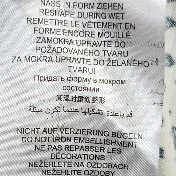 Oui Women's Off White/Black Lace Print Tank Top Size 8 - Picture 9 of 10